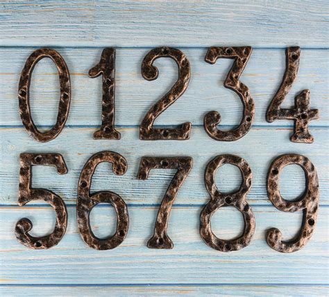 Rustic Cast Iron House Numbers 